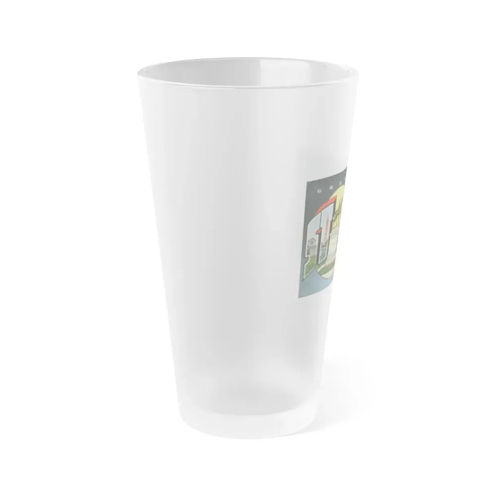 Greetings from St Louis Missouri (Greeting Postcards) Frosted Pint Glass 16oz - Go Mug Yourself