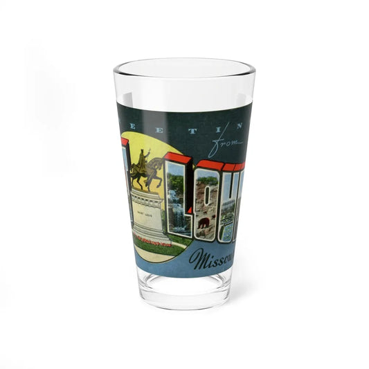 Greetings from St Louis Missouri (Greeting Postcards) Pint Glass 16oz-16oz-Go Mug Yourself