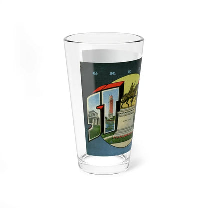 Greetings from St Louis Missouri (Greeting Postcards) Pint Glass 16oz-Go Mug Yourself