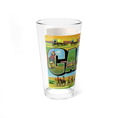 Greetings from the Indian capital Gallup New Mexico (Greeting Postcards) Pint Glass 16oz-Go Mug Yourself