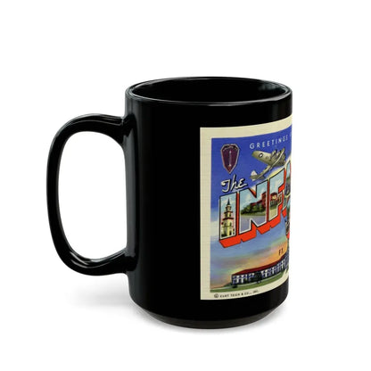 Greetings from the Infantry School Ft Benning GA (Greeting Postcards) Black Coffee Mug - Go Mug Yourself