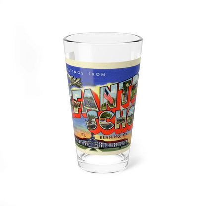 Greetings from the Infantry School Ft Benning GA (Greeting Postcards) Pint Glass 16oz-16oz-Go Mug Yourself