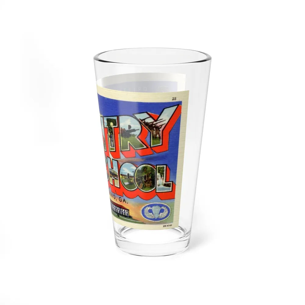 Greetings from the Infantry School Ft Benning GA (Greeting Postcards) Pint Glass 16oz-Go Mug Yourself