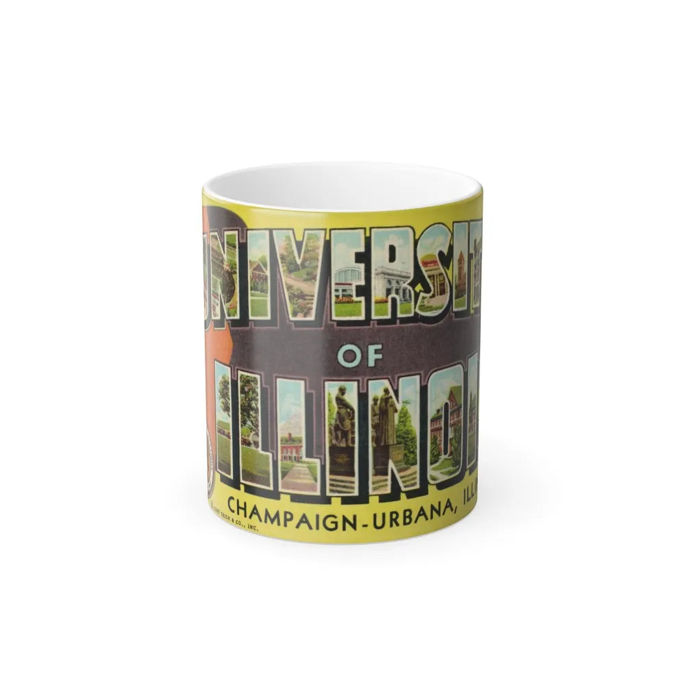 Greetings From The University of Illinois (Greeting Postcards) Color Changing Mug 11oz-11oz-Go Mug Yourself