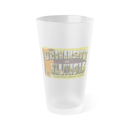 Greetings From The University of Illinois (Greeting Postcards) Frosted Pint Glass 16oz-16oz-Frosted-Go Mug Yourself