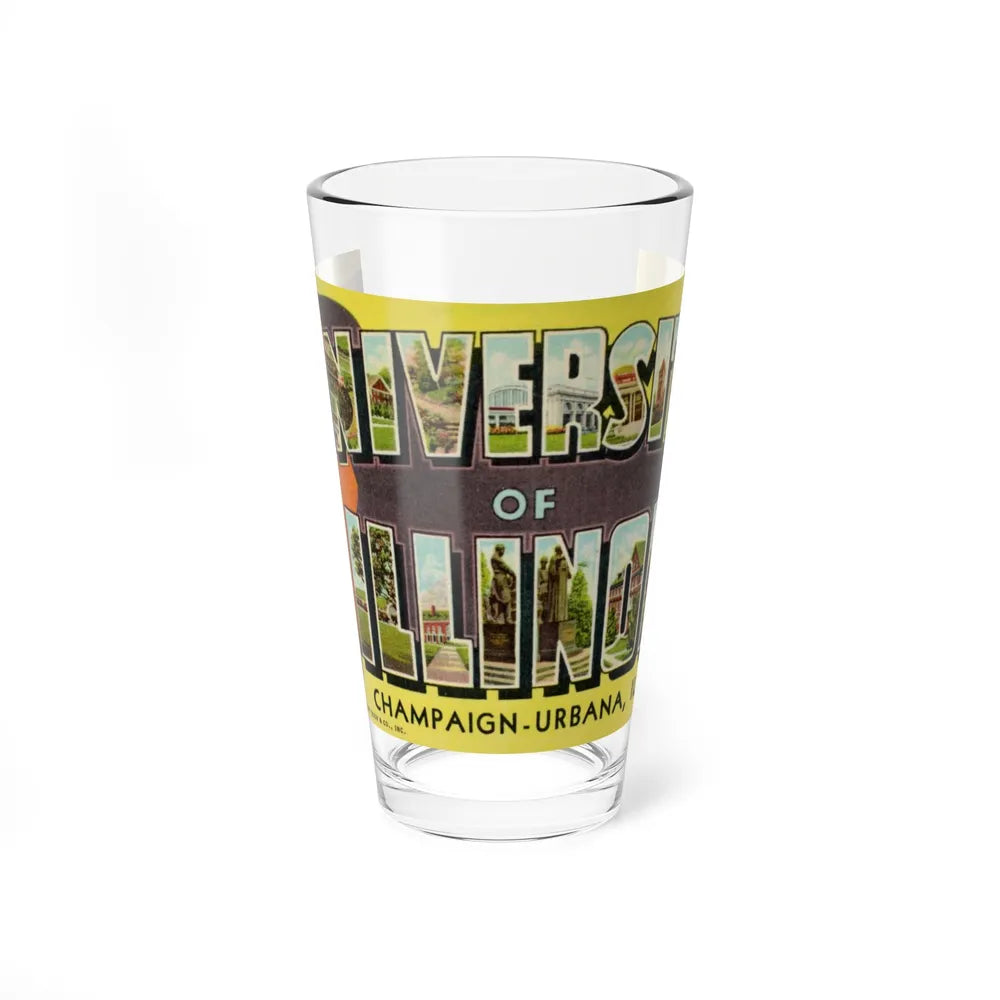 Greetings From The University of Illinois (Greeting Postcards) Pint Glass 16oz-16oz-Go Mug Yourself