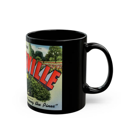 Greetings from Thomasville Ga (Greeting Postcards) Black Coffee Mug-Go Mug Yourself