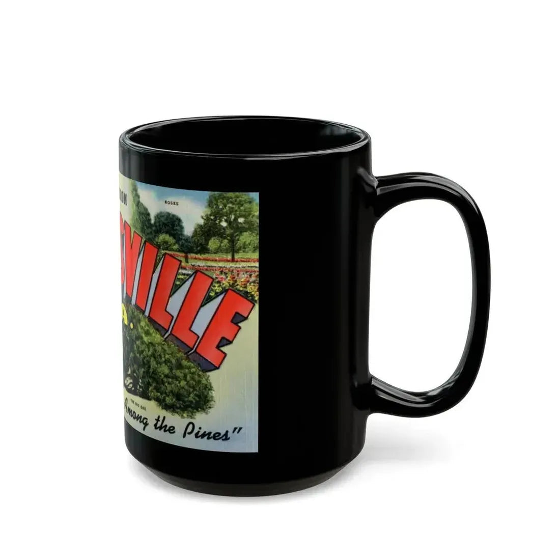 Greetings from Thomasville Ga (Greeting Postcards) Black Coffee Mug - Go Mug Yourself
