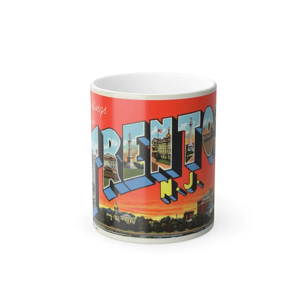 Greetings from Trenton N J (Greeting Postcards) Color Changing Mug 11oz-11oz-Go Mug Yourself