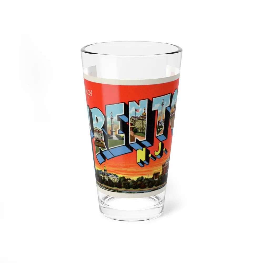 Greetings from Trenton N J (Greeting Postcards) Pint Glass 16oz-16oz-Go Mug Yourself