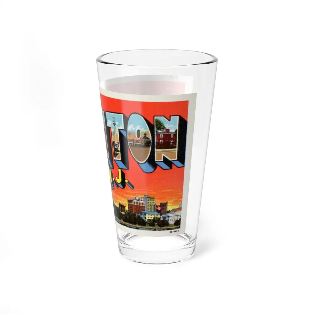 Greetings from Trenton N J (Greeting Postcards) Pint Glass 16oz-Go Mug Yourself