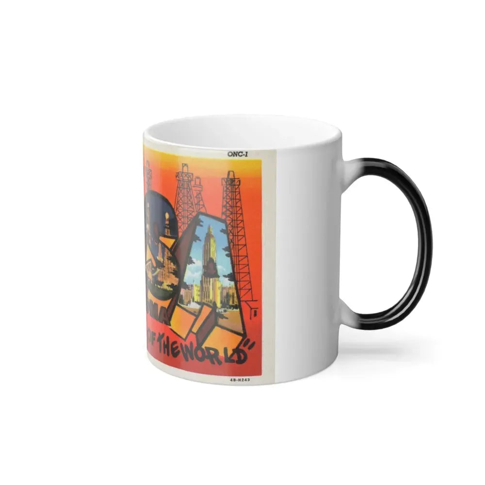 Greetings from Tulsa Oklahoma 2 (Greeting Postcards) Color Changing Mug 11oz - Go Mug Yourself