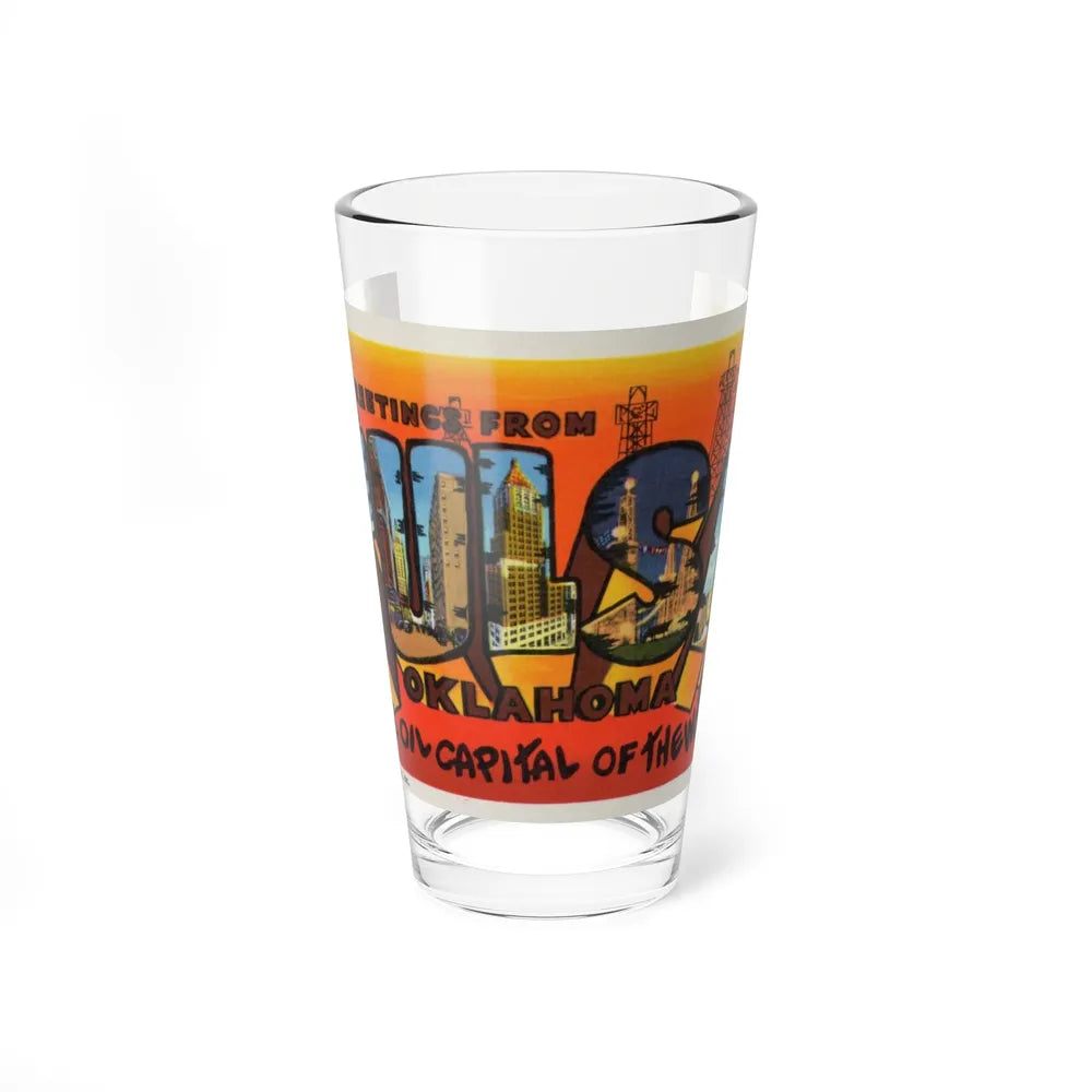 Greetings from Tulsa Oklahoma 2 (Greeting Postcards) Pint Glass 16oz-16oz-Go Mug Yourself