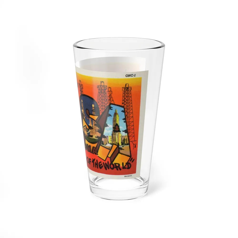 Greetings from Tulsa Oklahoma 2 (Greeting Postcards) Pint Glass 16oz-Go Mug Yourself