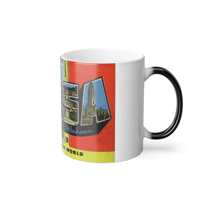 Greetings from Tulsa Oklahoma (Greeting Postcards) Color Changing Mug 11oz-Go Mug Yourself