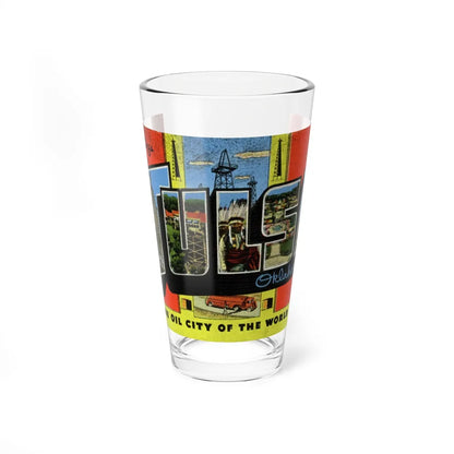 Greetings from Tulsa Oklahoma (Greeting Postcards) Pint Glass 16oz-16oz-Go Mug Yourself