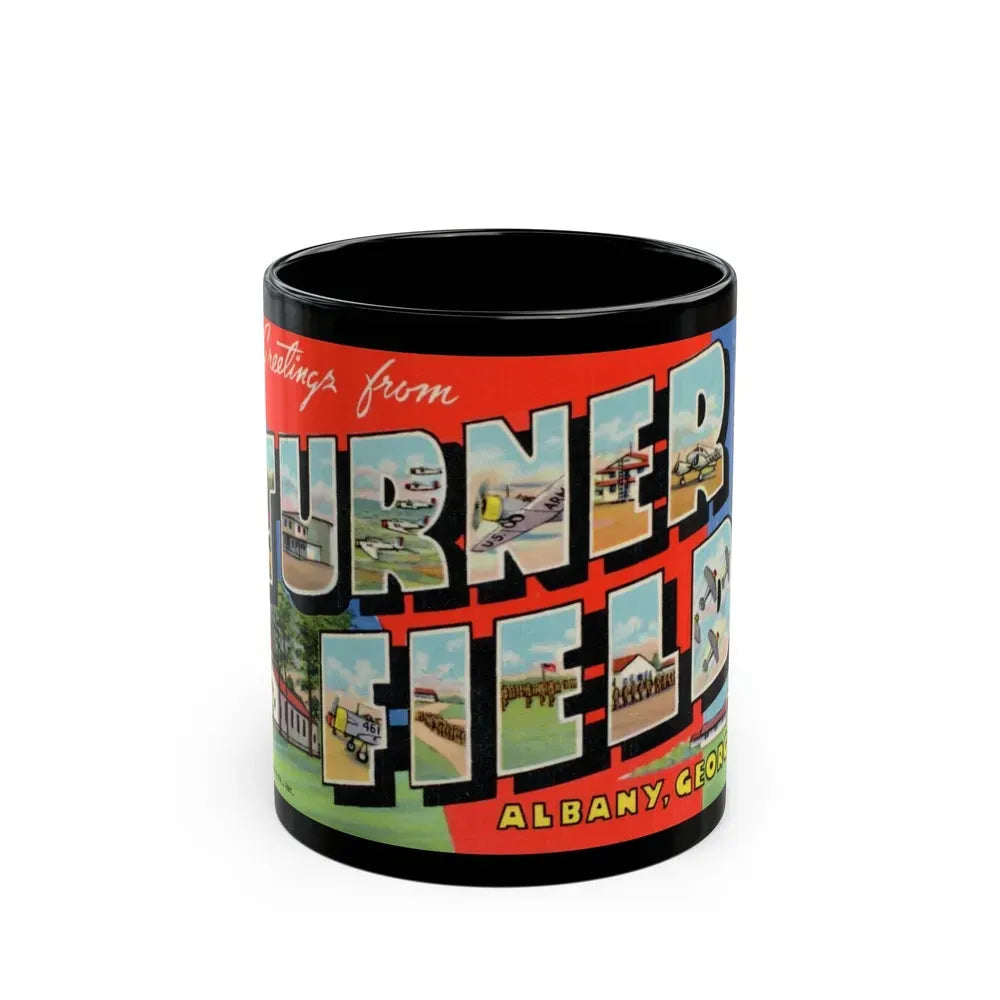 Greetings from Turner Field Albany Georgia (Greeting Postcards) Black Coffee Mug 11oz - Go Mug Yourself