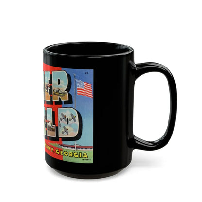 Greetings from Turner Field Albany Georgia (Greeting Postcards) Black Coffee Mug-Go Mug Yourself