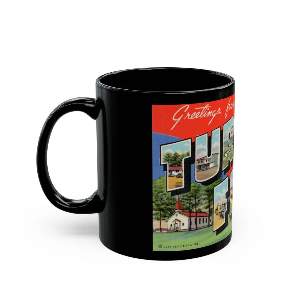 Greetings from Turner Field Albany Georgia (Greeting Postcards) Black Coffee Mug-Go Mug Yourself