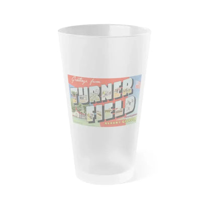 Greetings from Turner Field Albany Georgia (Greeting Postcards) Frosted Pint Glass 16oz - Go Mug Yourself