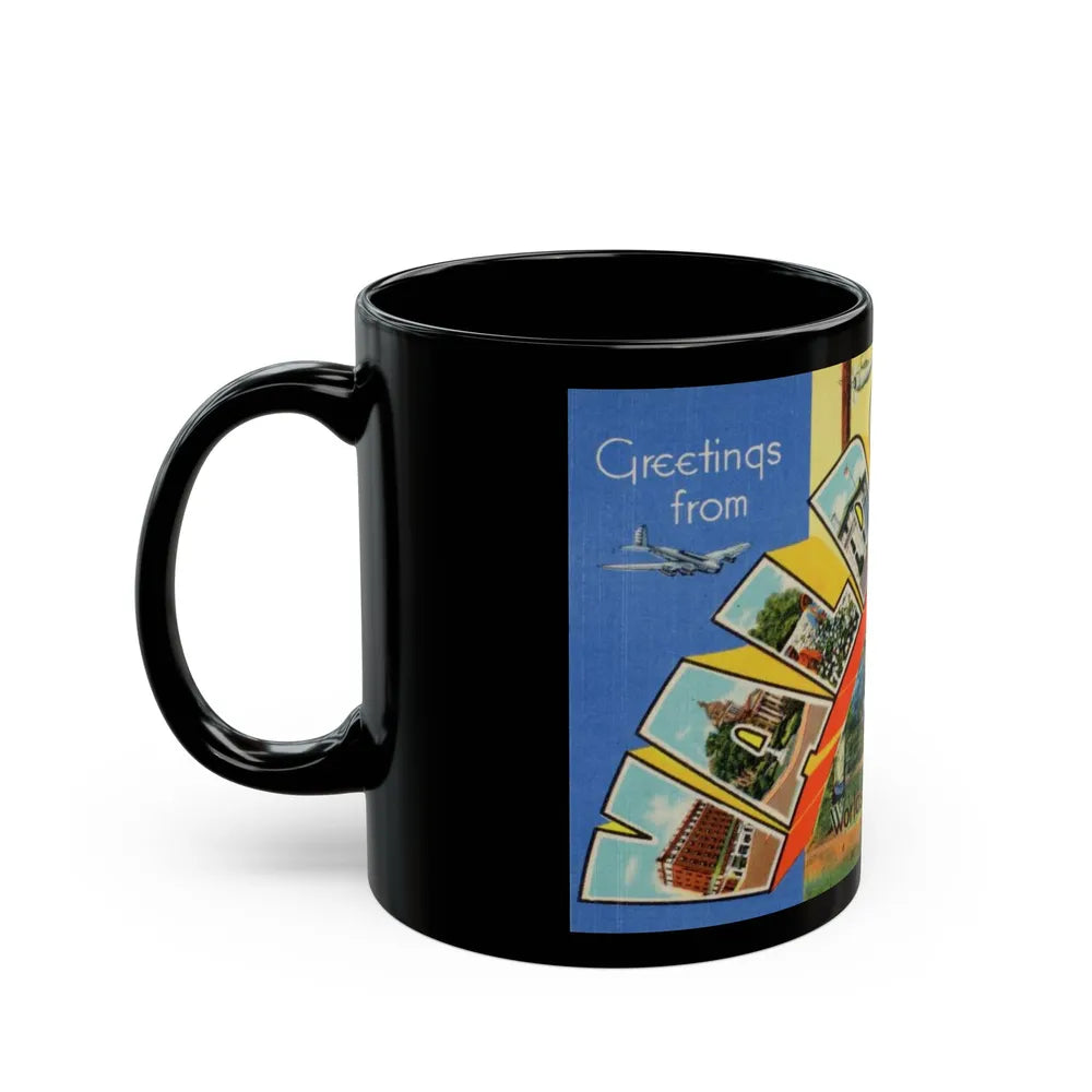 Greetings from Valdosta Ga (Greeting Postcards) Black Coffee Mug-Go Mug Yourself