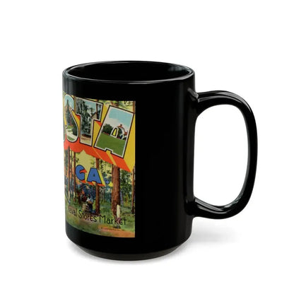 Greetings from Valdosta Ga (Greeting Postcards) Black Coffee Mug - Go Mug Yourself