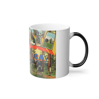 Greetings from Valdosta Ga (Greeting Postcards) Color Changing Mug 11oz-Go Mug Yourself