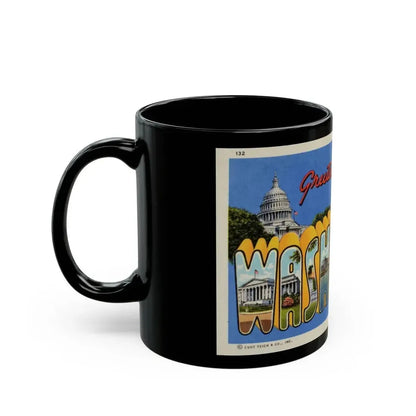 Greetings from Washington DC (Greeting Postcards) Black Coffee Mug - Go Mug Yourself