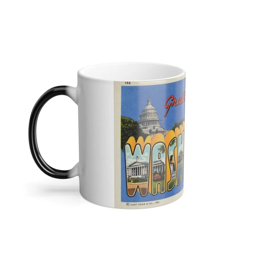 Greetings from Washington DC (Greeting Postcards) Color Changing Mug 11oz-Go Mug Yourself