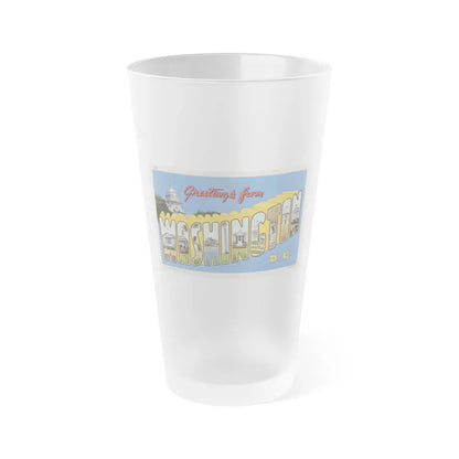 Greetings from Washington DC (Greeting Postcards) Frosted Pint Glass 16oz Default Title - Go Mug Yourself