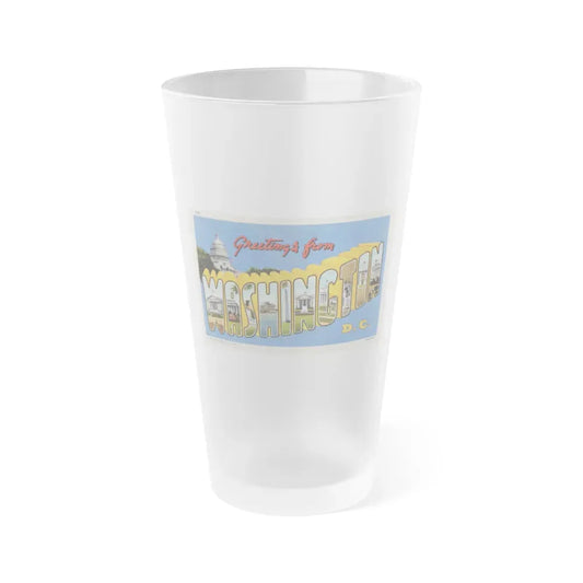 Greetings from Washington DC (Greeting Postcards) Frosted Pint Glass 16oz Default Title - Go Mug Yourself