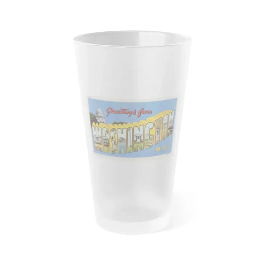 Greetings from Washington DC (Greeting Postcards) Frosted Pint Glass 16oz Default Title - Go Mug Yourself