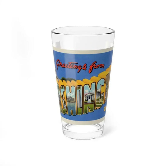 Greetings from Washington DC (Greeting Postcards) Pint Glass 16oz 16oz - Go Mug Yourself