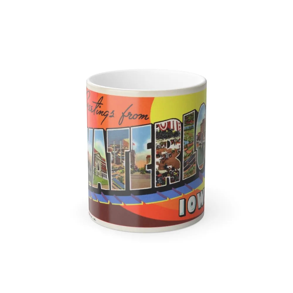 Greetings from Waterloo Iowa (Greeting Postcards) Color Changing Mug 11oz-11oz-Go Mug Yourself