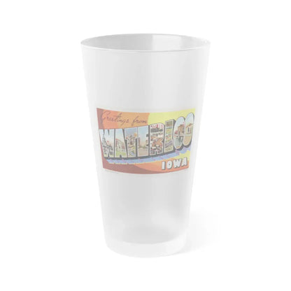 Greetings from Waterloo Iowa (Greeting Postcards) Frosted Pint Glass 16oz Default Title - Go Mug Yourself