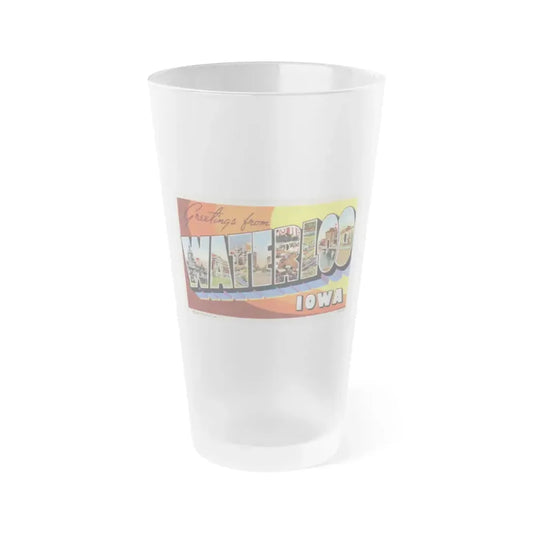 Greetings from Waterloo Iowa (Greeting Postcards) Frosted Pint Glass 16oz Default Title - Go Mug Yourself