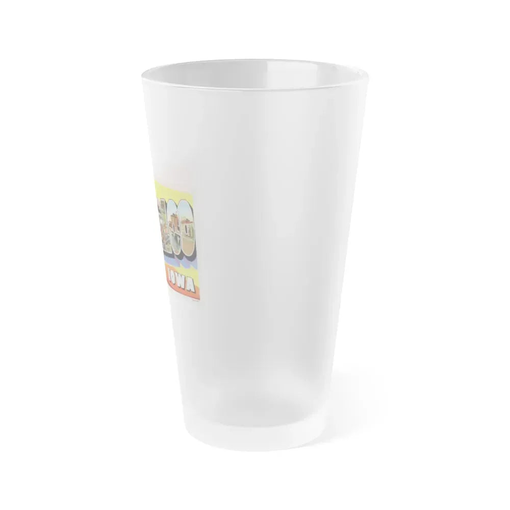 Greetings from Waterloo Iowa (Greeting Postcards) Frosted Pint Glass 16oz - Go Mug Yourself