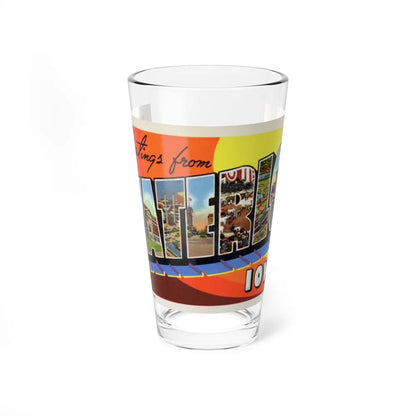 Greetings from Waterloo Iowa (Greeting Postcards) Pint Glass 16oz-16oz-Go Mug Yourself