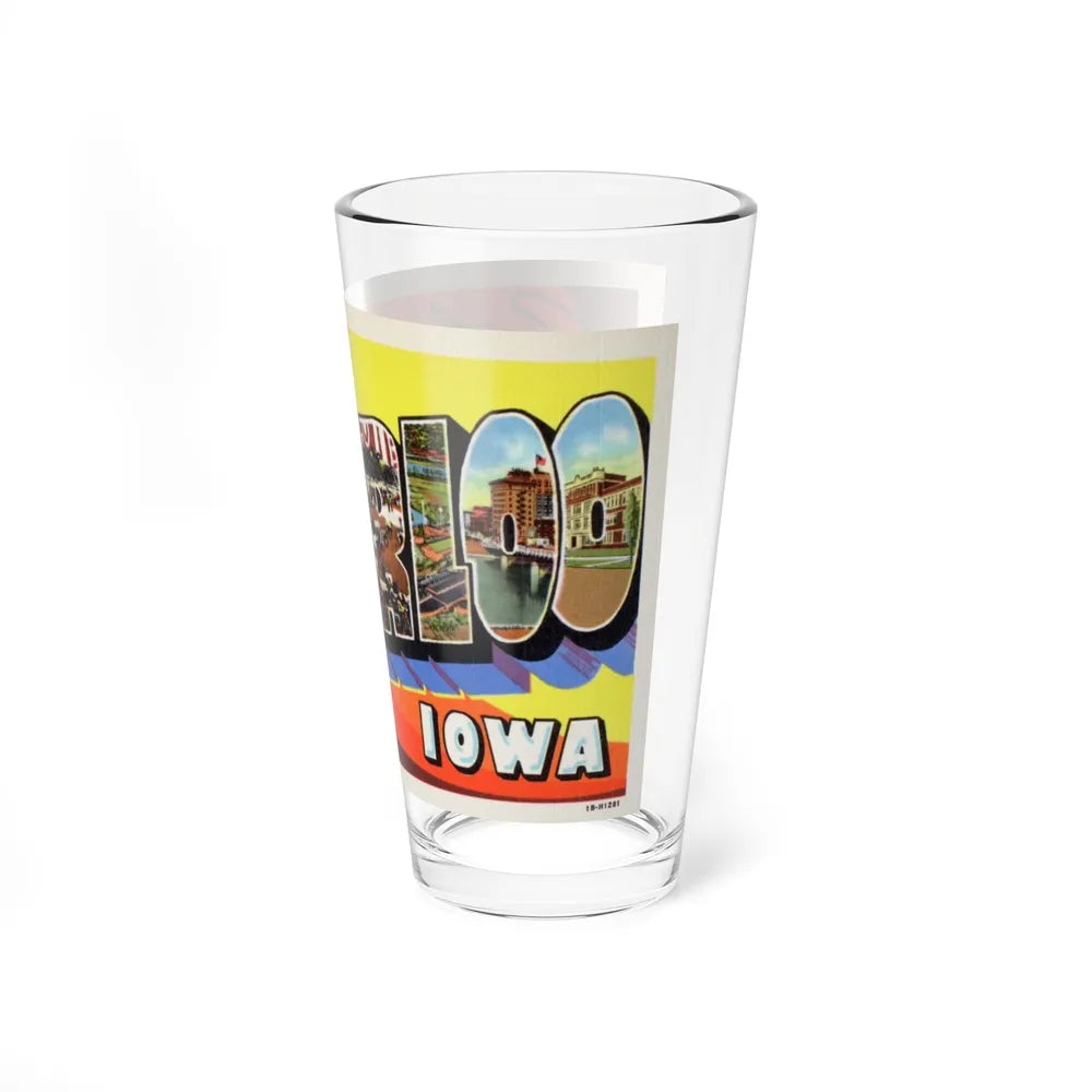 Greetings from Waterloo Iowa (Greeting Postcards) Pint Glass 16oz-Go Mug Yourself