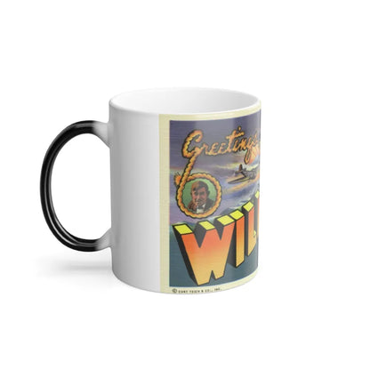 Greetings from Will Rogers Field Oklahoma (Greeting Postcards) Color Changing Mug 11oz-Go Mug Yourself