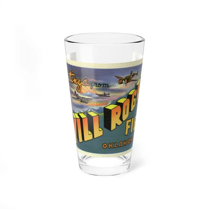 Greetings from Will Rogers Field Oklahoma (Greeting Postcards) Pint Glass 16oz-16oz-Go Mug Yourself