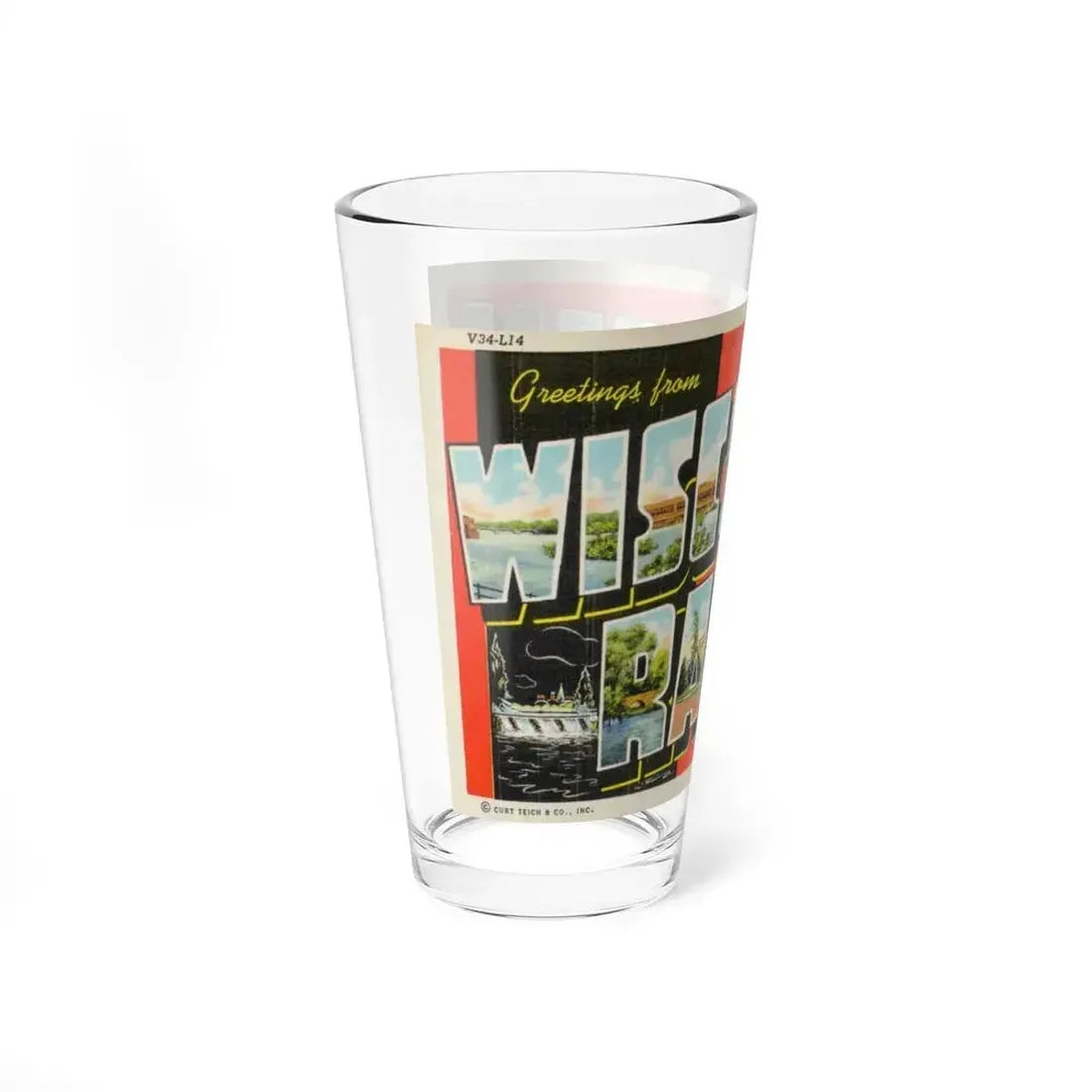 Greetings from Wisconsin Rapids Wis (Greeting Postcards) Pint Glass 16oz - Go Mug Yourself