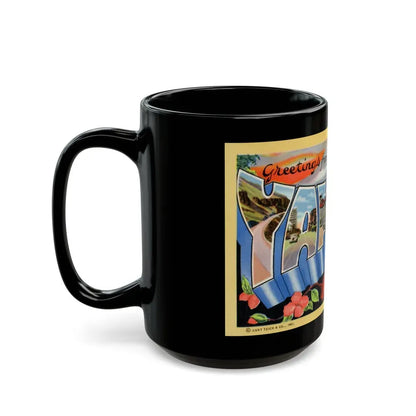 Greetings from Yakima Wash (Greeting Postcards) Black Coffee Mug - Go Mug Yourself