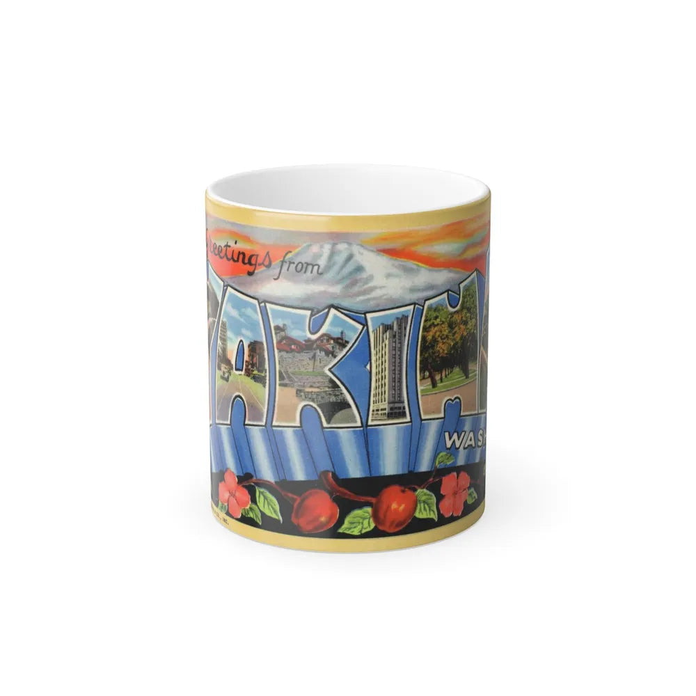 Greetings from Yakima Wash (Greeting Postcards) Color Changing Mug 11oz-11oz-Go Mug Yourself