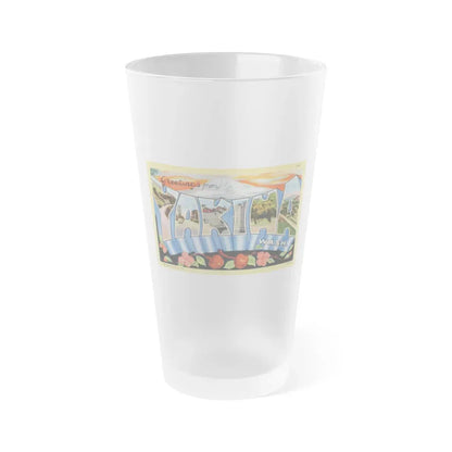 Greetings from Yakima Wash (Greeting Postcards) Frosted Pint Glass 16oz Default Title - Go Mug Yourself