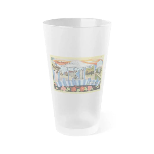 Greetings from Yakima Wash (Greeting Postcards) Frosted Pint Glass 16oz Default Title - Go Mug Yourself
