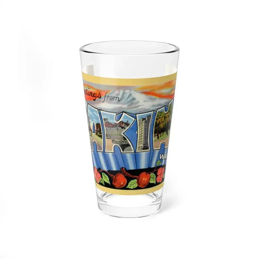 Greetings from Yakima Wash (Greeting Postcards) Pint Glass 16oz 16oz - Go Mug Yourself