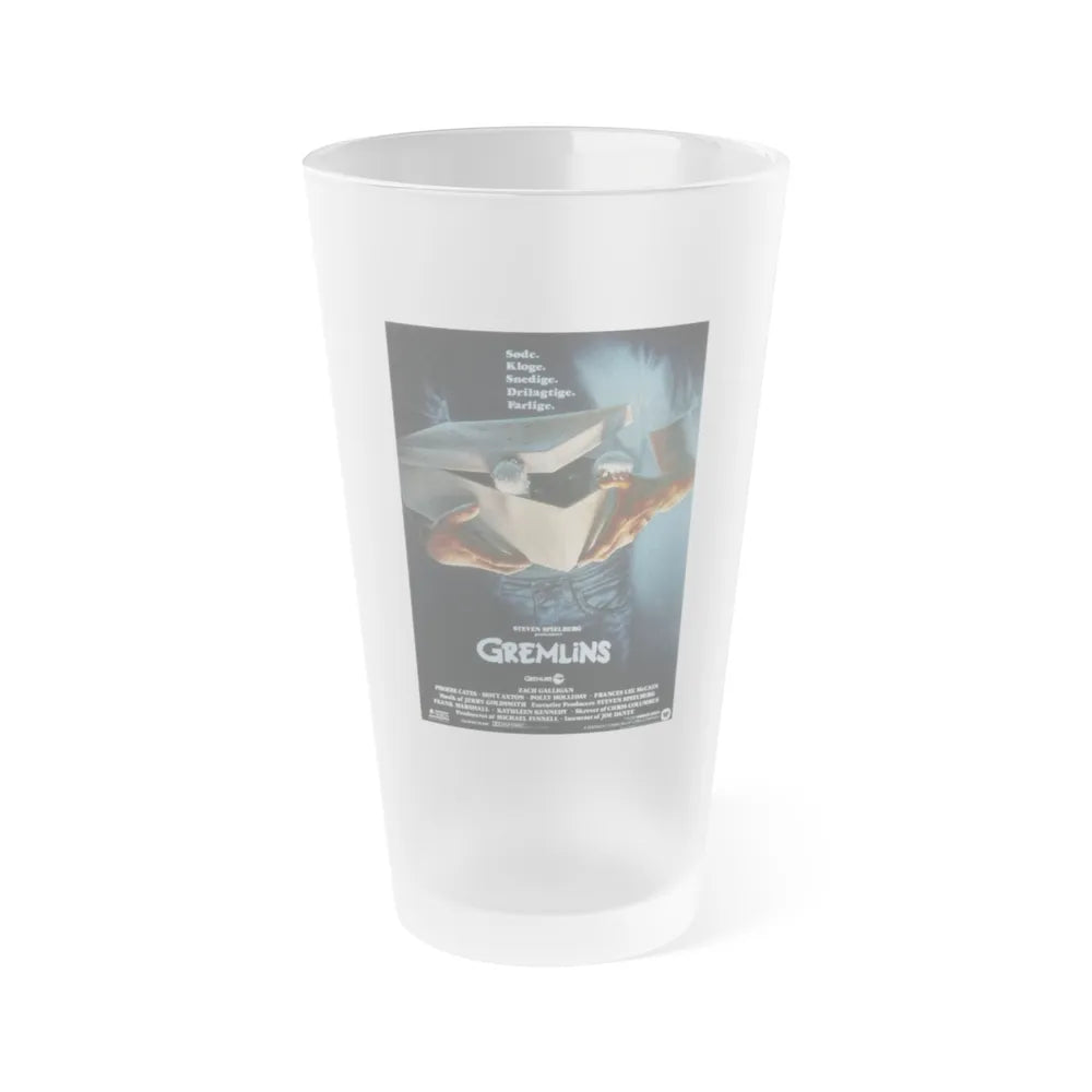 GREMLINS (DANISH) 1984 Movie Poster - Frosted Pint Glass 16oz-Go Mug Yourself