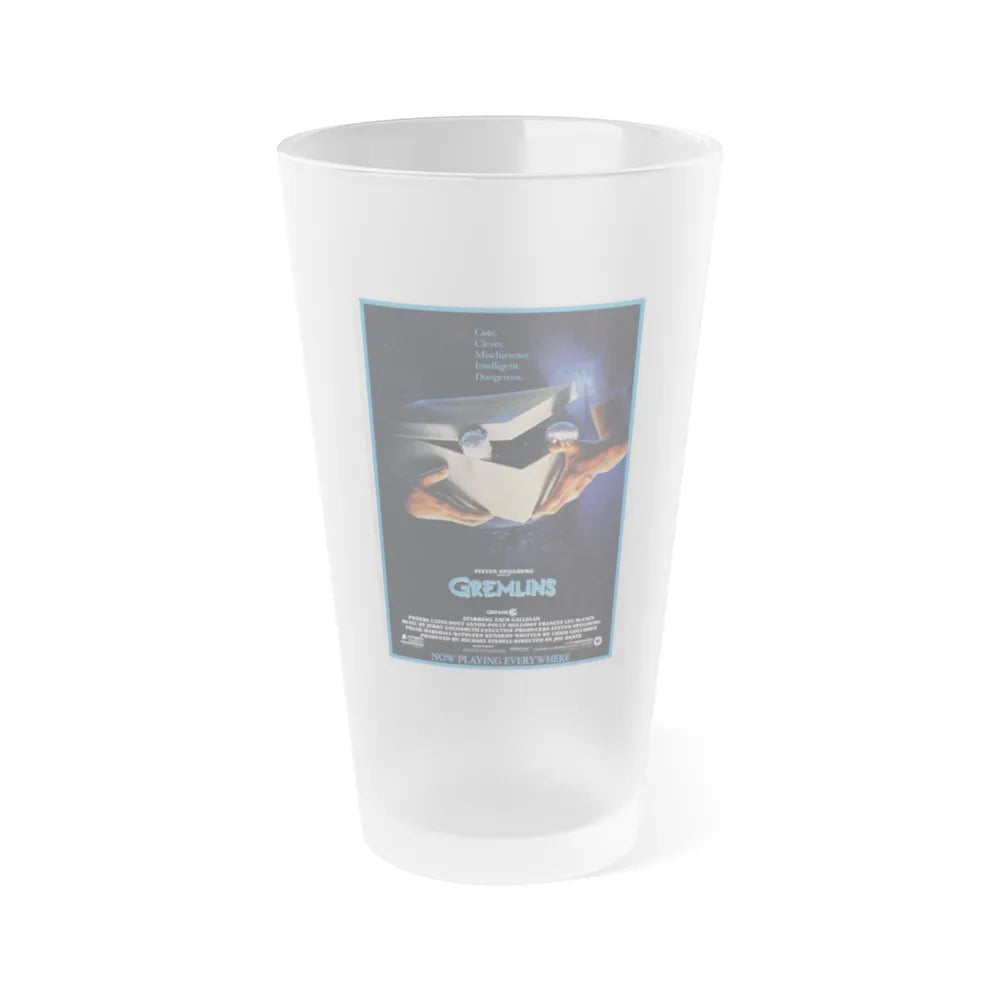 GREMLINS (TEASER) 2 1984 Movie Poster - Frosted Pint Glass 16oz-Go Mug Yourself