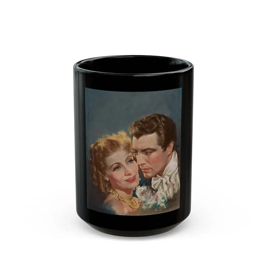 Greta Garbo and Robert Taylor, Movie Story Magazine cover, June 1937 - Black Coffee Mug 15oz - Go Mug Yourself